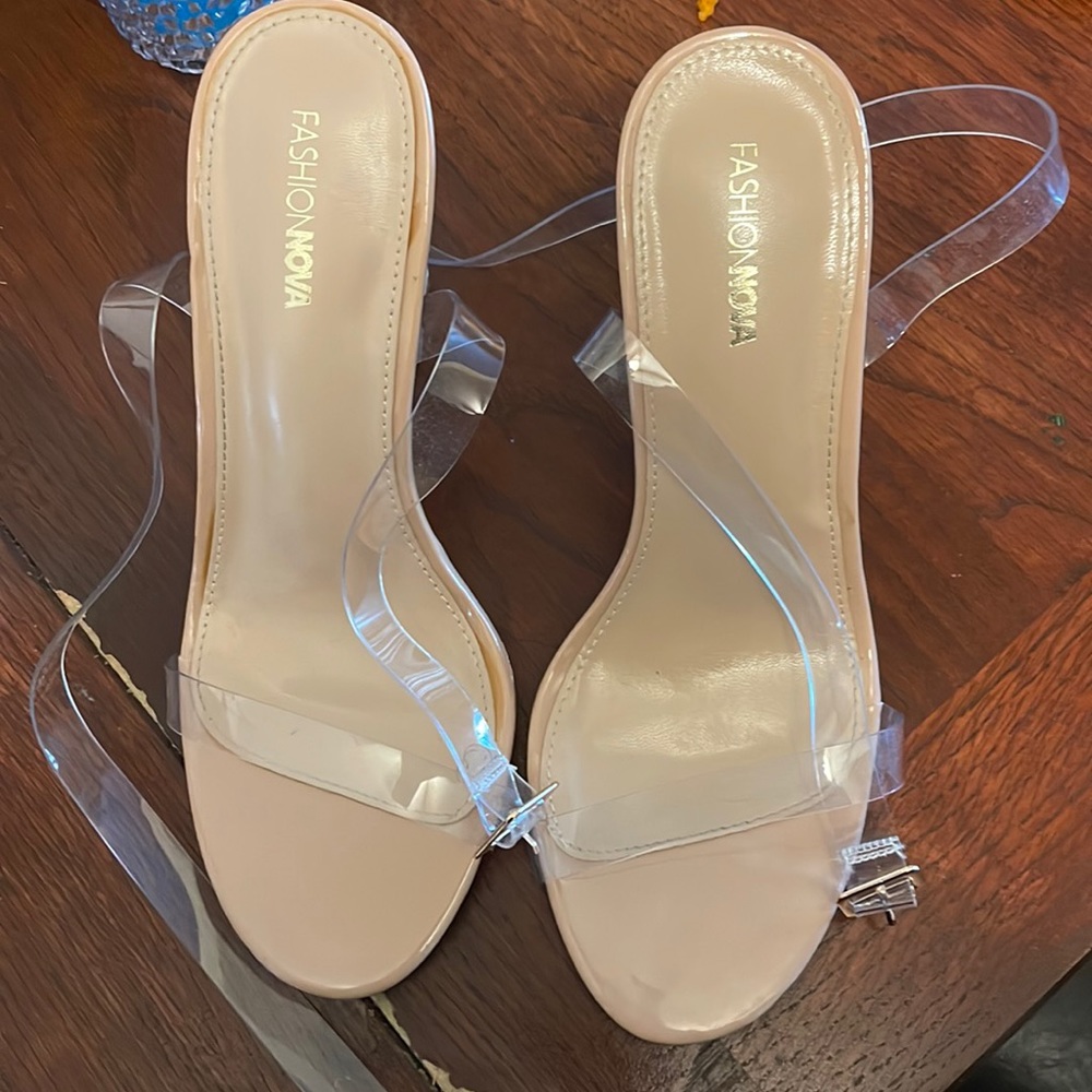Clear heels. Size 11.